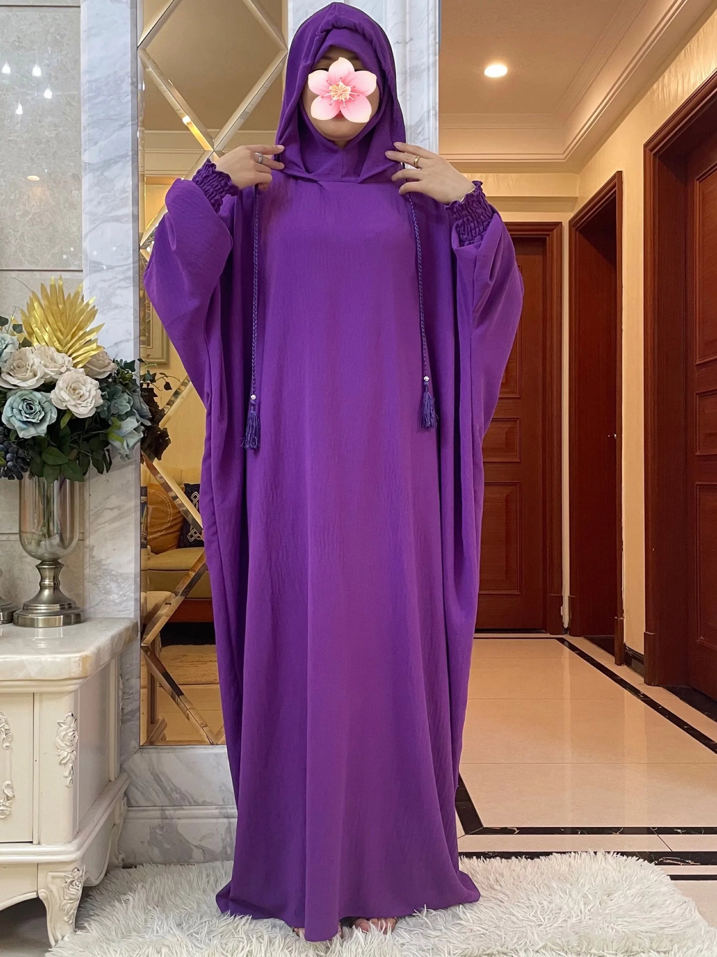 Abaya Islam Prayer Clothes High-grade Ice Silk Fabric Dresses  Kaftan