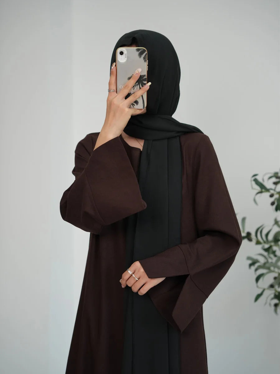 Abayas Split Sleeves Loose Kaftan Dress