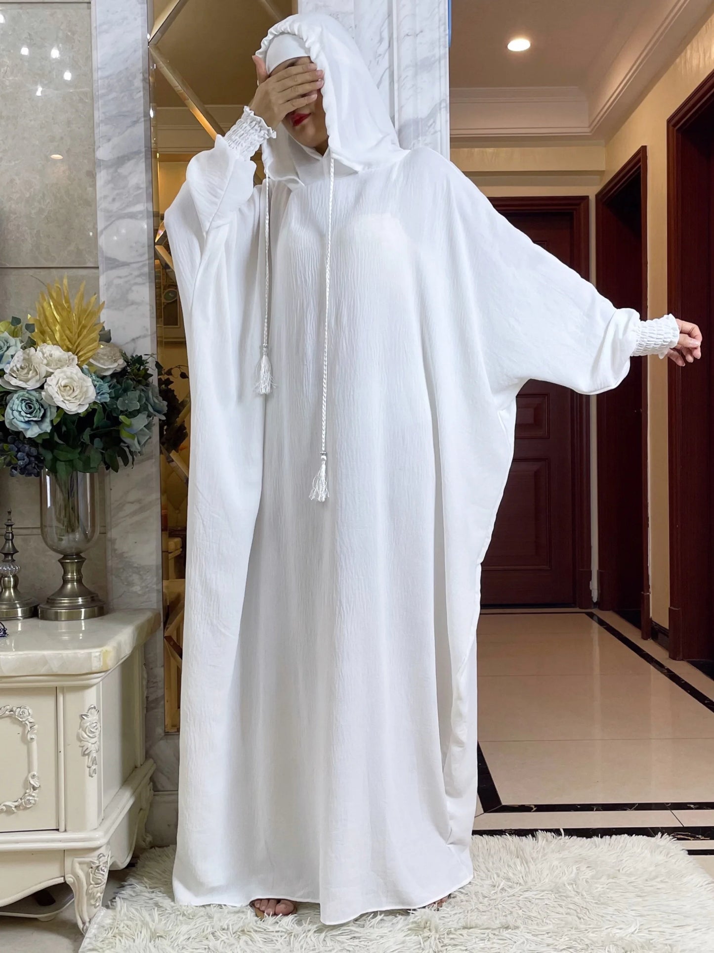 Abaya Islam Prayer Clothes High-grade Ice Silk Fabric Dresses  Kaftan