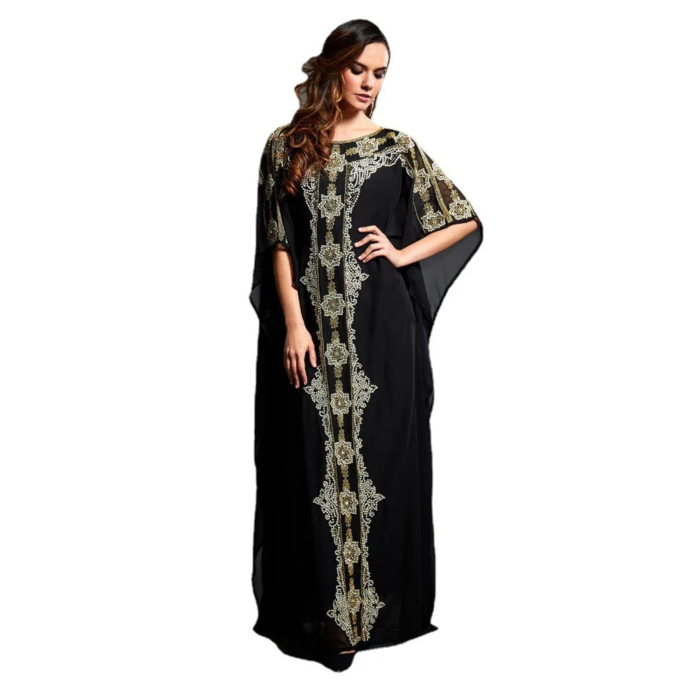 Caftan Robes  Dress Elegant Long Sleeves Kaftan