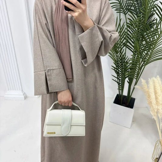 Abaya Casual Plain Dress Islamic Kaftan Hijab Robe