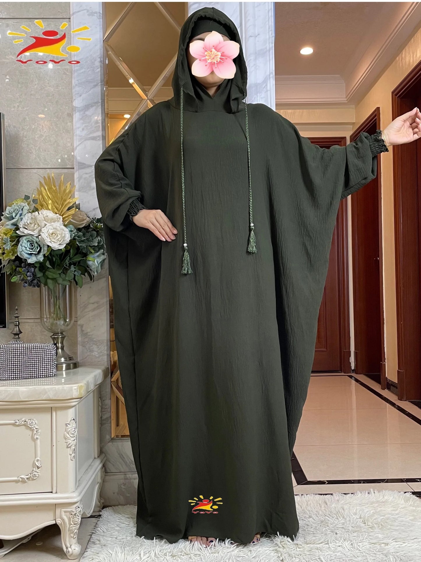 Abaya Islam Prayer Clothes High-grade Ice Silk Fabric Dresses  Kaftan