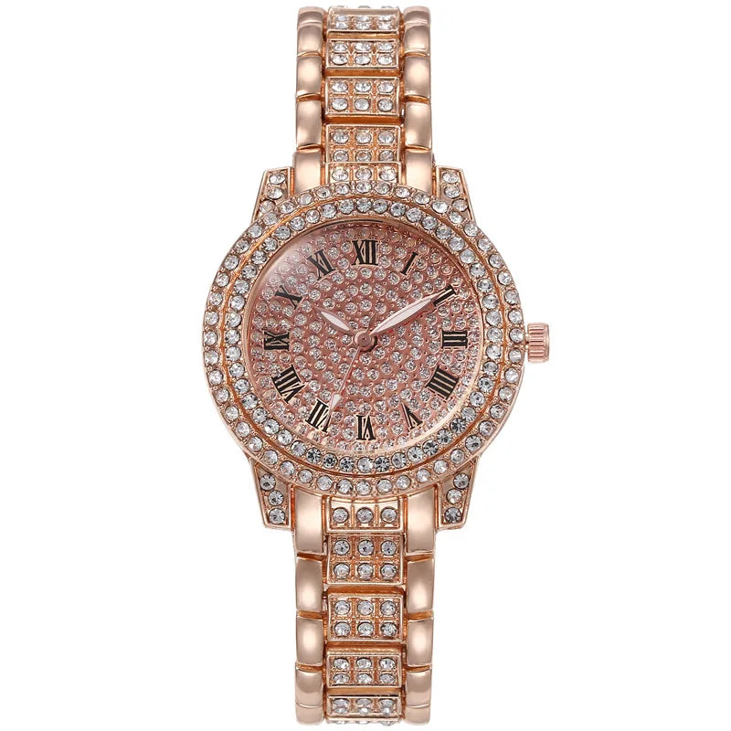 UTHAI H57 Women's Watch Vintage Diamond Ribbon Watches Gold Bracelet Accessories Woman's Fashion Quartz Wristwatch Clock