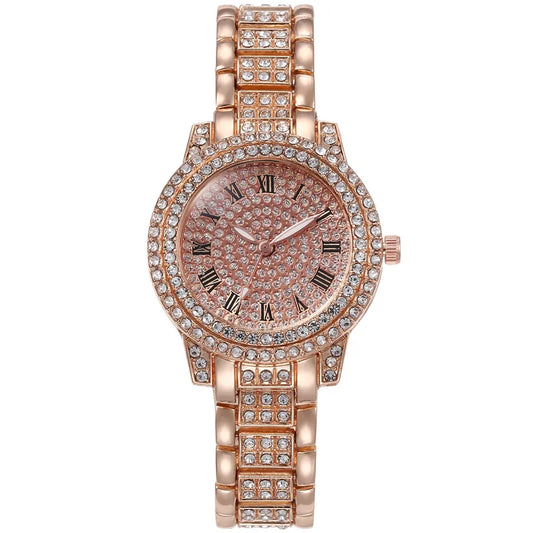 UTHAI H57 Women's Watch Vintage Diamond Ribbon Watches Gold Bracelet Accessories Woman's Fashion Quartz Wristwatch Clock