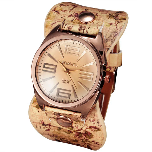 Womage Fashion Big Watches Women Bohemian Style Women Watches Leather Band Quartz Watches Ladies Watches dames horloge hodinky