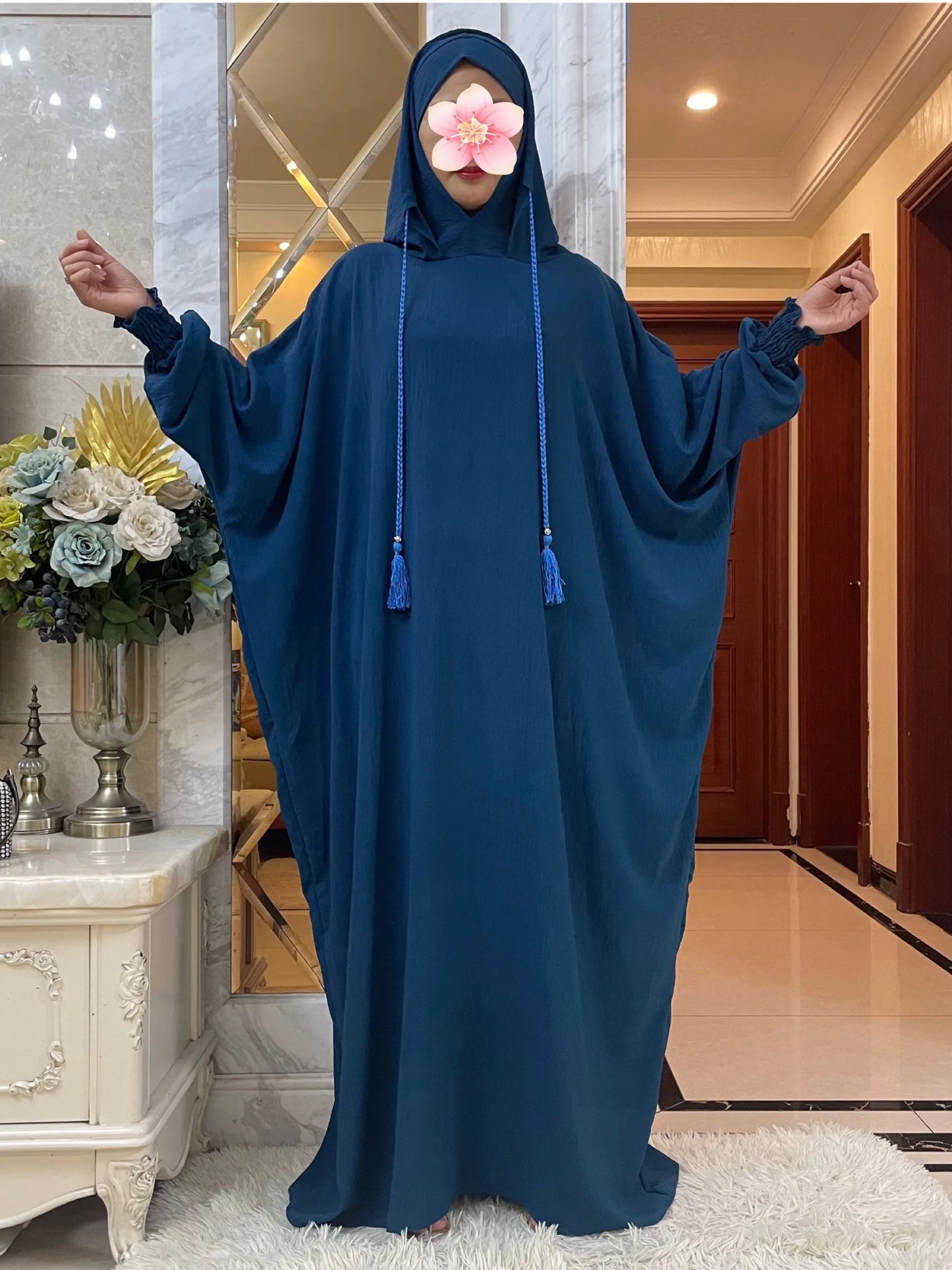 Abaya Islam Prayer Clothes High-grade Ice Silk Fabric Dresses  Kaftan