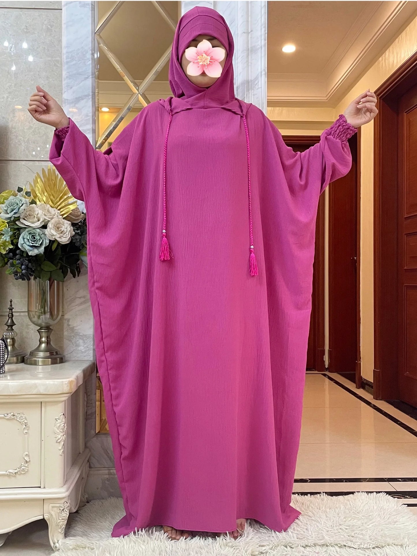 Abaya Islam Prayer Clothes High-grade Ice Silk Fabric Dresses  Kaftan