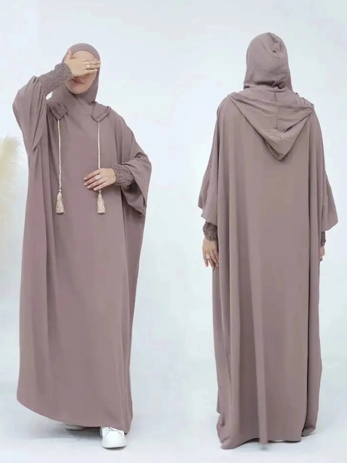 Abaya Islam Prayer Clothes High-grade Ice Silk Fabric Dresses  Kaftan