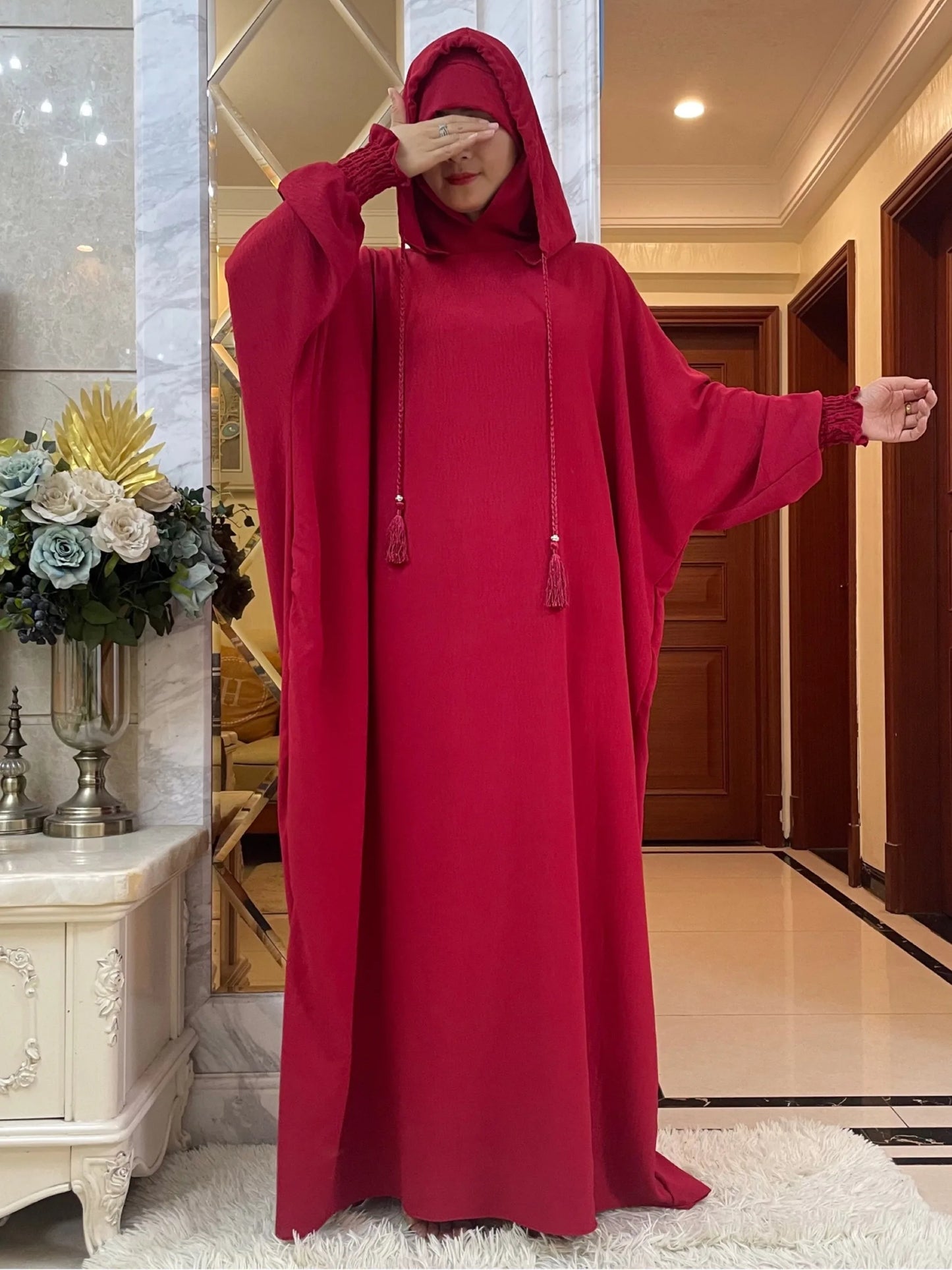 Abaya Islam Prayer Clothes High-grade Ice Silk Fabric Dresses  Kaftan