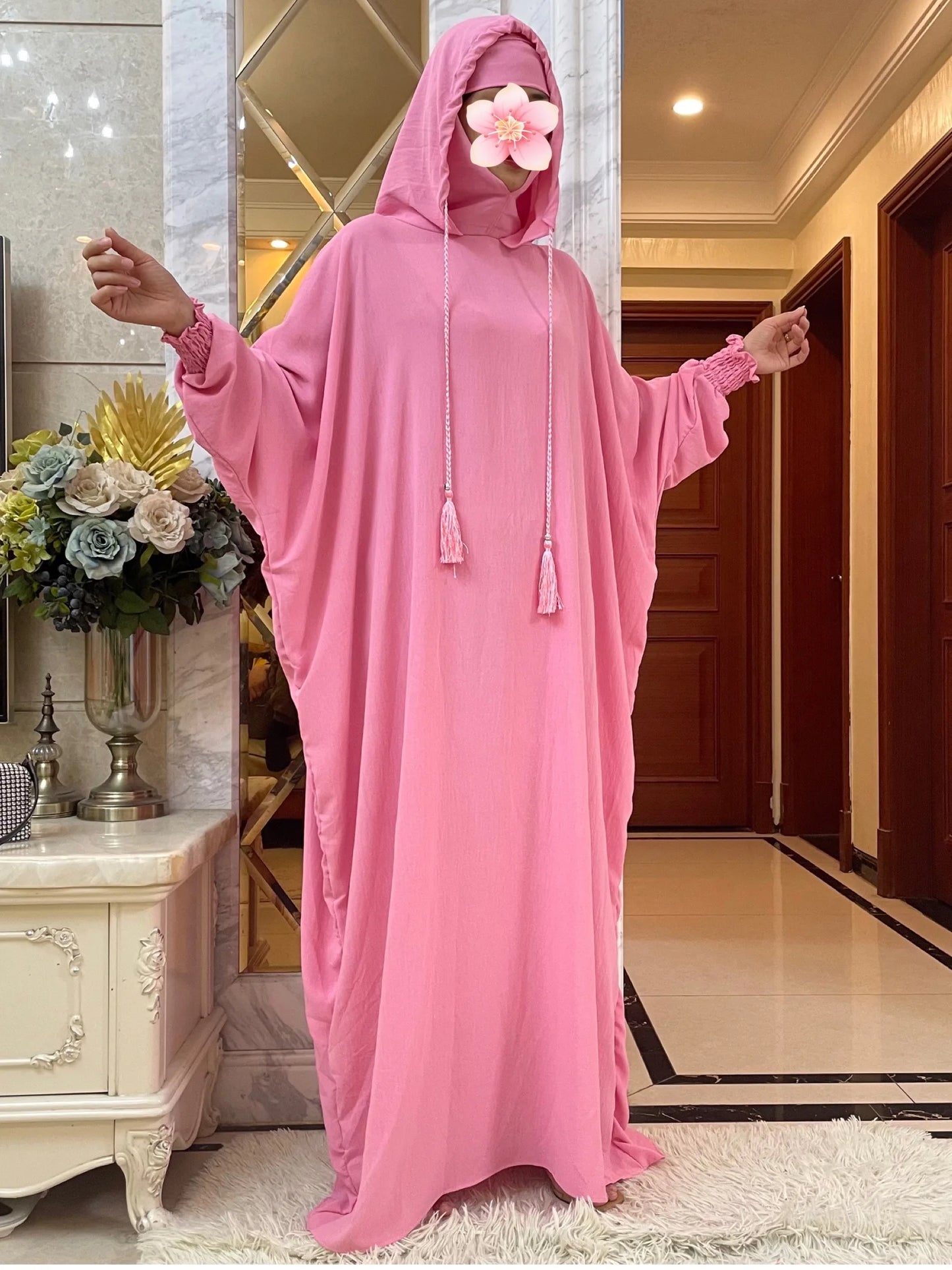 Abaya Islam Prayer Clothes High-grade Ice Silk Fabric Dresses  Kaftan