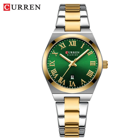 CURREN Luxury Women Watches Fashion Casual FemaleLadies Stainless Steel Quartz Wristwatches Life Waterproof Girlfriend Gift