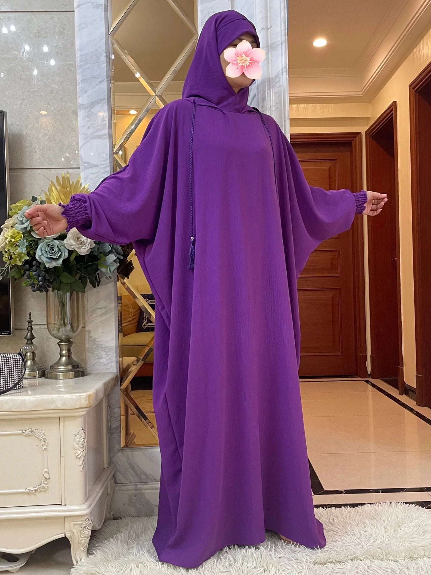 Abaya Islam Prayer Clothes High-grade Ice Silk Fabric Dresses  Kaftan