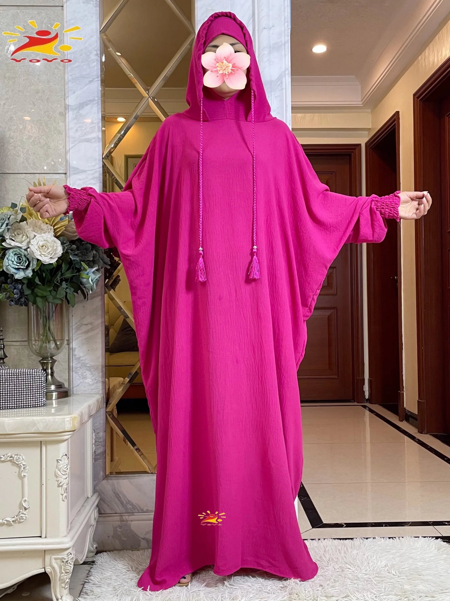 Abaya Islam Prayer Clothes High-grade Ice Silk Fabric Dresses  Kaftan