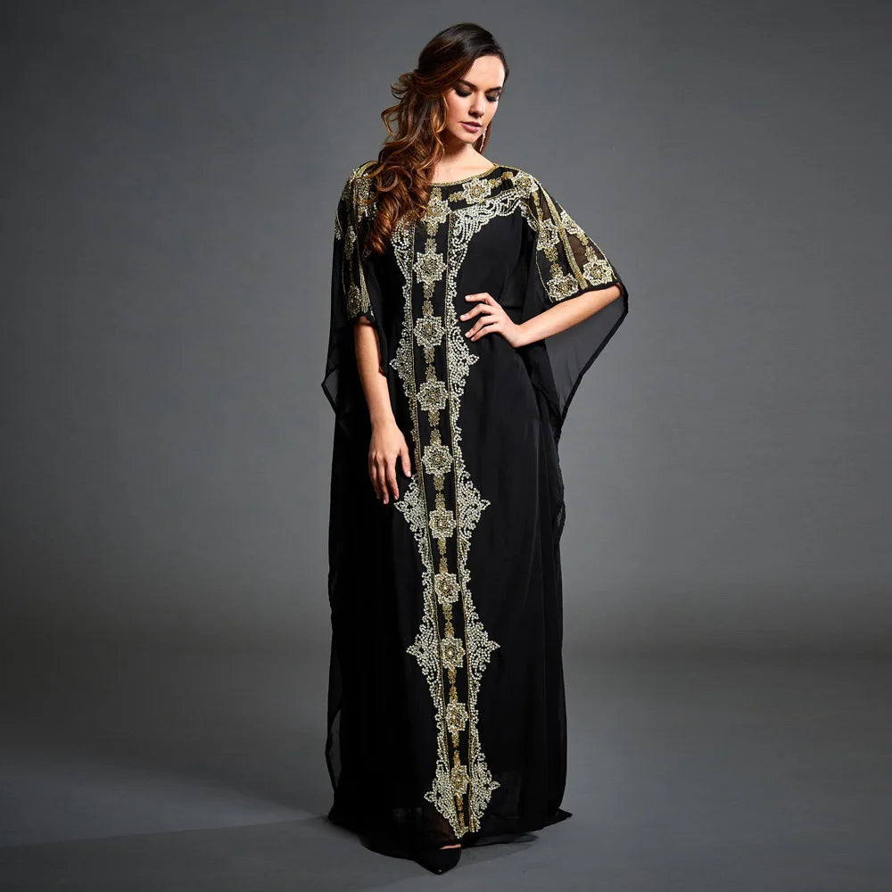 Caftan Robes  Dress Elegant Long Sleeves Kaftan