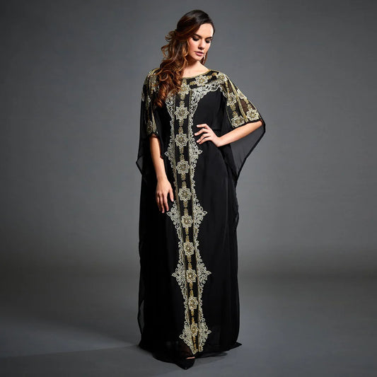 Caftan Robes  Dress Elegant Long Sleeves Kaftan