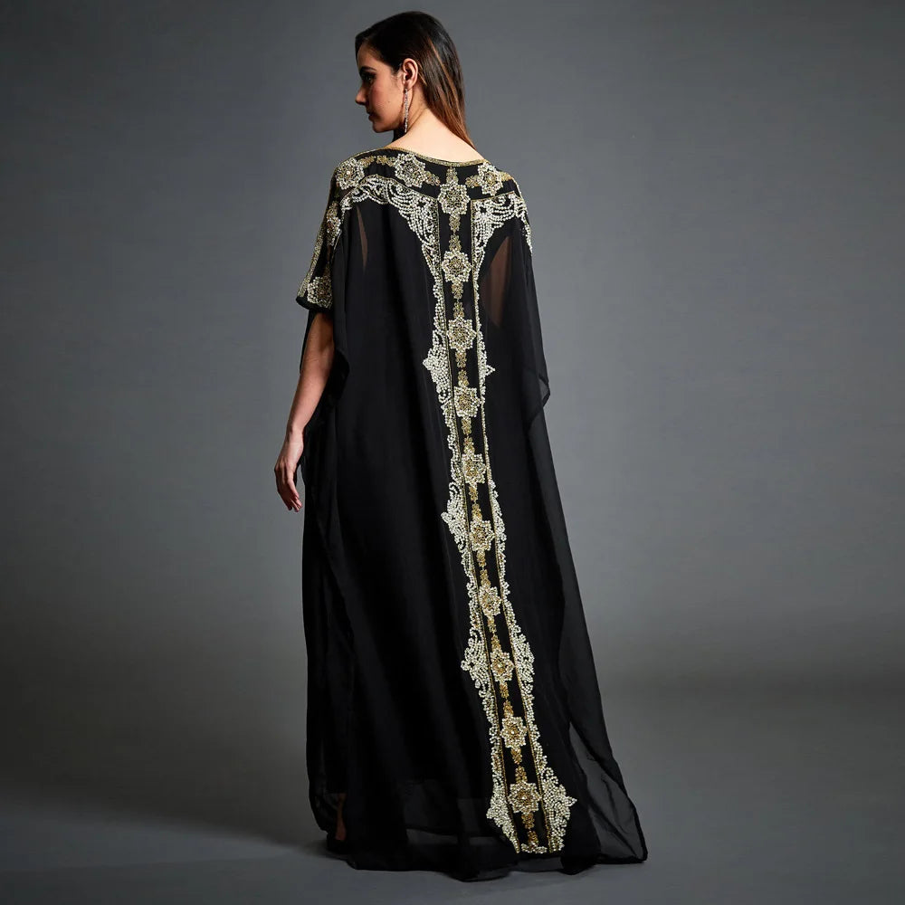 Caftan Robes  Dress Elegant Long Sleeves Kaftan