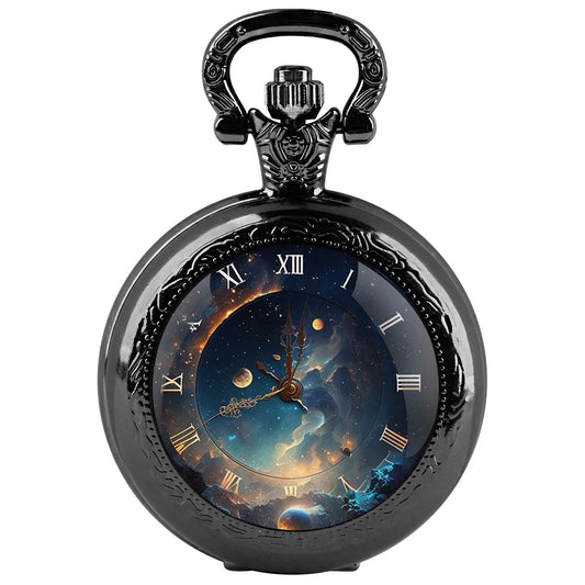 Unique Steampunk Glass Dome Vintage Quartz Pocket Watch Men Women Pendant Necklace Chain Charm Clock Hours Watch Jewelry Gifts