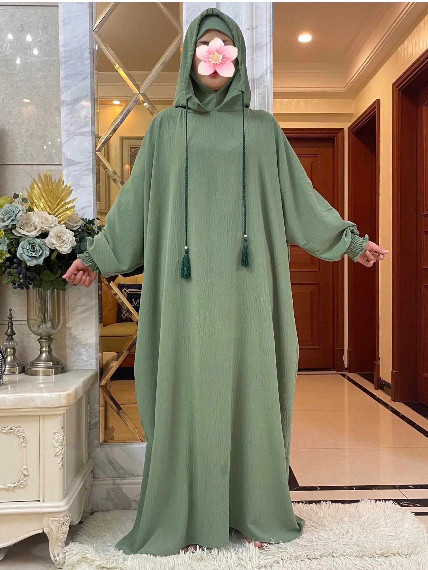 Abaya Islam Prayer Clothes High-grade Ice Silk Fabric Dresses  Kaftan