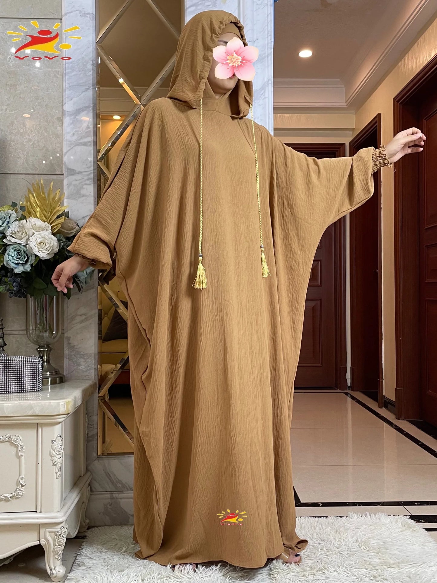 Abaya Islam Prayer Clothes High-grade Ice Silk Fabric Dresses  Kaftan